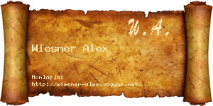 Wiesner Alex névjegykártya